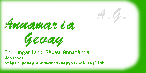annamaria gevay business card